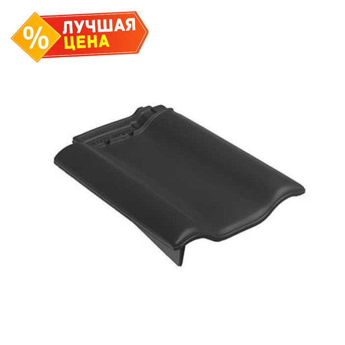 Боковая черепица левая Braas Рубин 9V антрацит