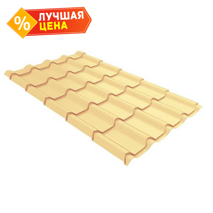 Металлочерепица Grand Line Kamea (Камея) 0,45 Полиэстер RAL 1014 Слоновая кость
