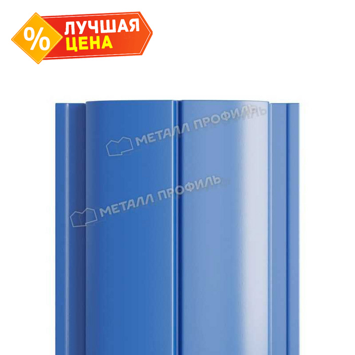 Штакетник Металл Профиль ELLIPSE-T 0,5 NormanMP RAL5005 Синий насыщенный