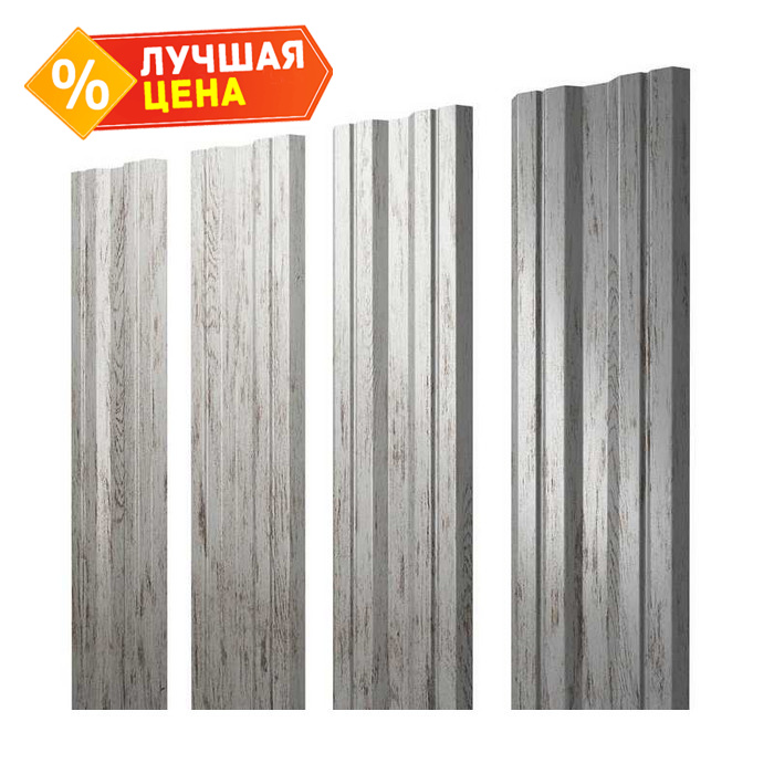 Штакетник Twin 0,45 Print Elite Snow Wood