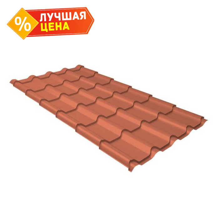 Металлочерепица Grand Line Kamea (Камея) 0,5 Quarzit Cuprum Steel