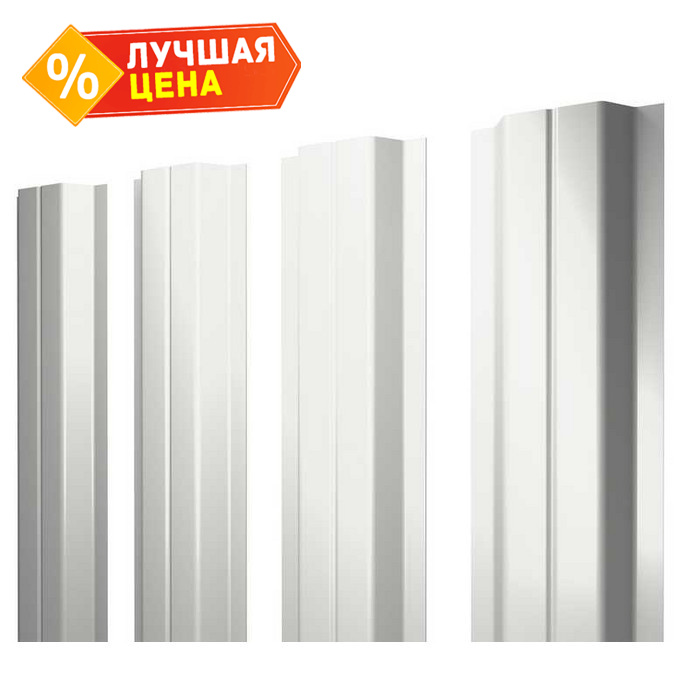 Штакетник П-образный А Grand Line 0,5 Satin RAL9003 Сигнальный Белый