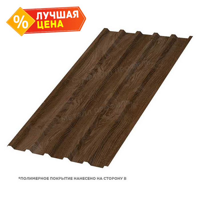 Профлист Металл-Профиль МП ECOSTEEL® матовый 0.5 мм Мореный Дуб