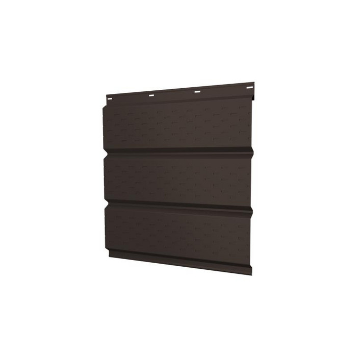 Софит металлический полная перфорация 0,5 PurPro Matt 275 с пленкой RR 32 темно-коричневый