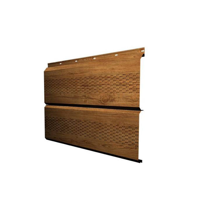 Софит ЭкоБрус с перфорацией 0,345 Grand Line 0,45 Print Elite Golden Wood